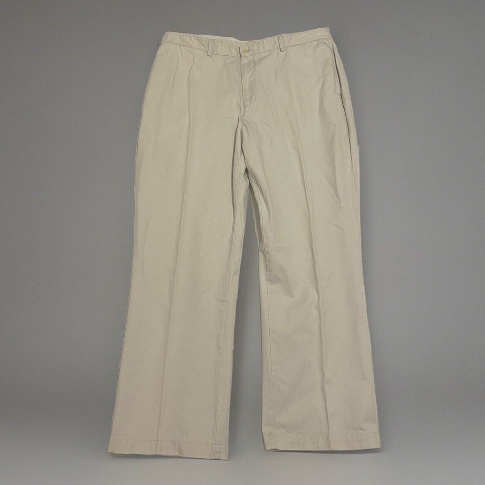 Vineyard Vines Mens 40x30 Stone Khaki Cotton Twill Chino Pants Straight Leg
